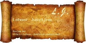 Lehner Jusztina névjegykártya
